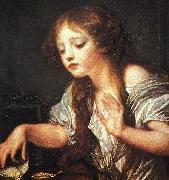 Jean-Baptiste Greuze Young Girl Weeping for her Dead Bird France oil painting reproduction